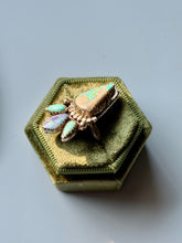 Load image into Gallery viewer, Mermaid Queen Royston Turquoise and Australian Opal Doublet Sterling Silver Ring, Size 7.25