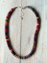 Load image into Gallery viewer, Sugar Plum Gemmy Necklace, Silver Clasp
