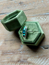 Load image into Gallery viewer, Aurora Opal and Black Onyx, Inlay Checkerboard, sterling silver ring, size 7