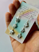 Load image into Gallery viewer, Mermaid Silver Freshwatwe Star 14k Gold Fill Dangle Earrings
