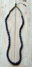 Load image into Gallery viewer, Autumn Refresh Vintage Blue Trade Beads Necklace
