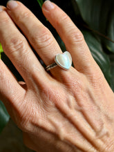 Load image into Gallery viewer, SALTY COLLECTION Heart Shaped Mother of Pearl Sterling Silver Ring, Size 8-8.25