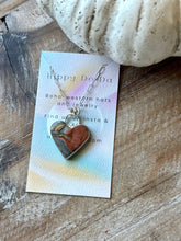 Load image into Gallery viewer, Heart Shaped Ibis Jasper Sterling Silver Necklace
