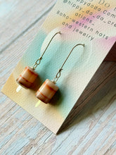 Load image into Gallery viewer, Barrel Banded Agate Sterling Silver Minimalist Earrings