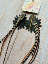 Load image into Gallery viewer, Light As A Feather FUN Rooster Feather Silver Earrings