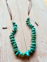 Load image into Gallery viewer, Autumn Refresh Rugged Kingman Nugget Leather Adjustable Necklace