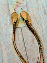 Load image into Gallery viewer, Light As A Feather FUN Rooster Feather Silver Earrings