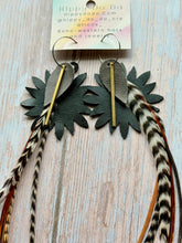 Load image into Gallery viewer, Light As A Feather FUN Rooster Feather Silver Earrings