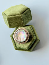 Load image into Gallery viewer, Black Mother of Pearl Sterling Silver Ring, size 8.75