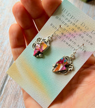 Load image into Gallery viewer, Spiny Oyster and Mojave Lightened Bolt Turquoise Dangle Earrings