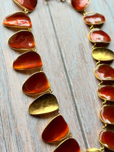 Load image into Gallery viewer, Vintage Amber Enamel Statement Necklace