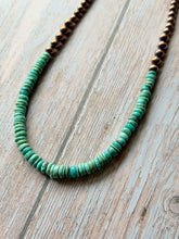 Load image into Gallery viewer, Royston Turquoise and Rustic Copper Forever Necklace