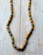 Load image into Gallery viewer, Autumn Refresh Vintage Sunflower Yellow Swirl Trade Beads Necklace