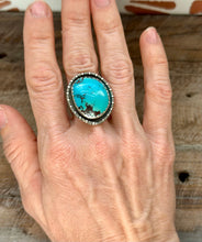 Load image into Gallery viewer, Kingman Turquoise, Sterling Silver Ring, Size 9.5