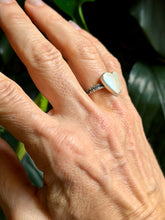Load image into Gallery viewer, SALTY COLLECTION Heart Shaped Mother of Pearl Sterling Silver Ring, Size 7-7.25