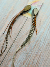 Load image into Gallery viewer, Light As A Feather FUN Rooster Feather Silver Earrings