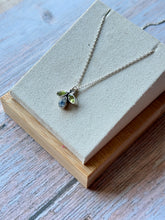 Load image into Gallery viewer, Vintage Peridot and Moonstone Sterling Silver Necklace