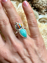 Load image into Gallery viewer, Oregon Surfite and Carico Lake Turquoise Ring , Size 7
