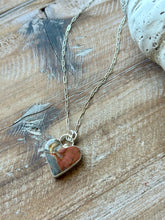 Load image into Gallery viewer, Heart Shaped Ibis Jasper Sterling Silver Necklace