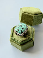 Load image into Gallery viewer, Rare Hubei Turquoise Sterling Silver Ring, size 7.75