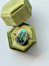 Load image into Gallery viewer, Morenci Turquoise Sterling Silver Ring, size 8.75