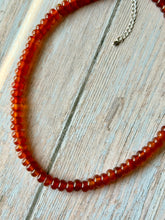 Load image into Gallery viewer, Tangerine Gemmy Necklace, Silver Clasp