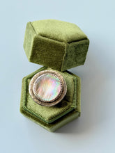 Load image into Gallery viewer, Black Mother of Pearl Sterling Silver Ring, size 8.75