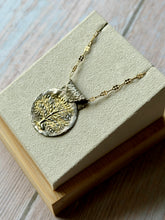 Load image into Gallery viewer, Mixed Metal Sterling and Gold Tree of Life Necklace