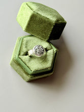 Load image into Gallery viewer, Stingray Black Coral Fossil Sterling Silver Ring, size 7.5-7.75