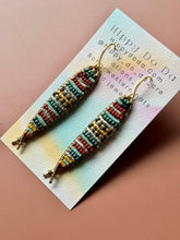 Load image into Gallery viewer, Beaded Brass Fish Earrings