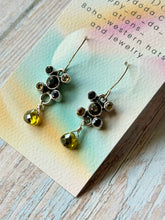 Load image into Gallery viewer, Vintage Multi Gemstone Sterling Silver Earrings