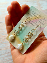 Load image into Gallery viewer, Baroque Freshwater Pearl Cascade Dangle Earrings