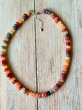 Load image into Gallery viewer, Spiced Apple Gemmy Necklace, Silver Clasp