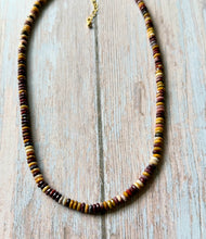 Load image into Gallery viewer, Beautiful Faceted Mookaite Jasper Beaded Necklace, Gold Clasp