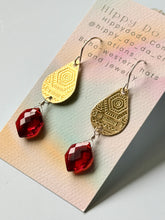 Load image into Gallery viewer, Mixed Metal Artsy Abract Dangle Earrings