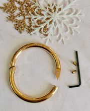 Load image into Gallery viewer, TBFL Collection, Be kind but take no shit, Solid Brass Bull Ring Bracelet and Hardware