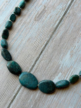 Load image into Gallery viewer, Graduated Beaded Dark Blue Turquoise Necklace
