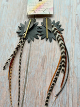 Load image into Gallery viewer, Light As A Feather FUN Rooster Feather Silver Earrings