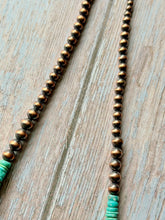 Load image into Gallery viewer, Royston Turquoise and Rustic Copper Forever Necklace