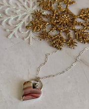 Load image into Gallery viewer, TBFL Collection, Windy Mountain Agate Sterling Silver Heart Necklace