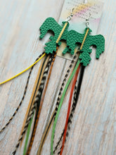 Load image into Gallery viewer, Light As A Feather FUN Rooster Feather Silver Earrings
