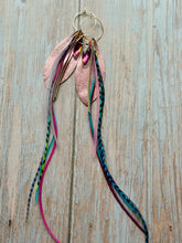 Load image into Gallery viewer, Light As A Feather FUN Rooster Feather Gold Earrings