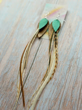 Load image into Gallery viewer, Light As A Feather FUN Rooster Feather Silver Earrings