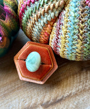 Load image into Gallery viewer, Green Argonite Sterling Silver Ring, Size 7.75