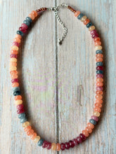 Load image into Gallery viewer, Spiced Apple Gemmy Necklace, Silver Clasp