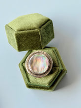 Load image into Gallery viewer, Black Mother of Pearl Sterling Silver Ring, size 8.75