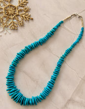 Load image into Gallery viewer, TBFL Collection, Vibrant Kingston Turquoise Graduated Beaded Necklace