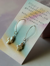 Load image into Gallery viewer, Mermaid Freshwater Cross Pearl Sterling Silver Dangles