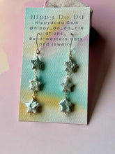 Load image into Gallery viewer, Mermaid Silver Freshwatwe Star 14k Gold Fill Dangle Earrings