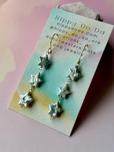 Load image into Gallery viewer, Mermaid Silver Freshwatwe Star 14k Gold Fill Dangle Earrings